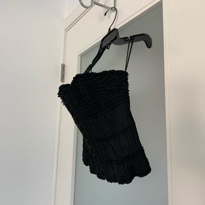 H&M black corset top bustier sz 4